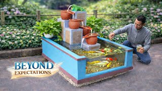 Final Result of My Waterfall Fish Pond