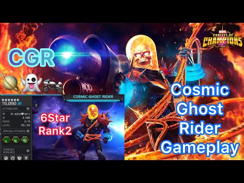 6 Star Rank 2 Cosmic Ghost Rider Gameplay! Cavalier Difficulty! Marvel Contest of Champions