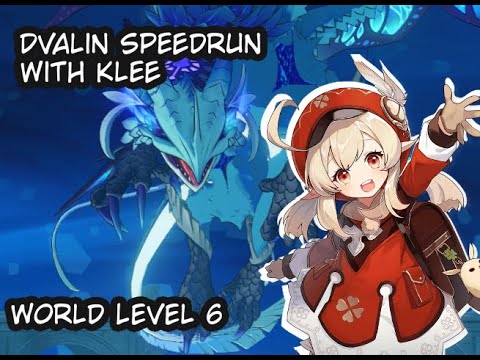 Genshin Impact - 1 turn Dvalin Stormterror Lvl.80 (AR45) speedrun with Klee only