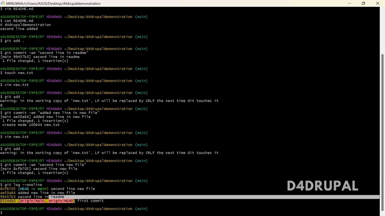 How to use git revert command in GitHub | D4Drupal