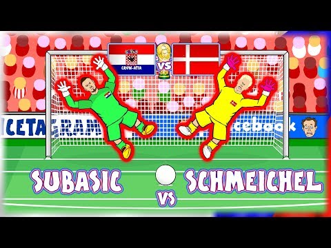 🧤SUBASIC vs SCHMEICHEL🧤 Croatia vs Denmark Penalty Shoot-Out! (World Cup 2018)