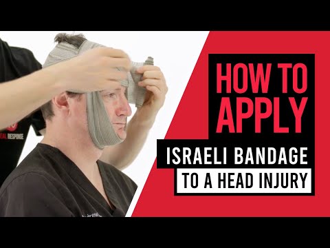 How to apply an Israeli (Emergency) bandage to a head injury.
