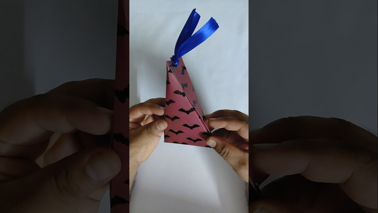 DIY Paper Gift Box | Easy Handmade Triangle Box with Ribbon