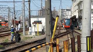 伊予鉄道 市内電車 古町駅西側 2番系統5000系 発車
