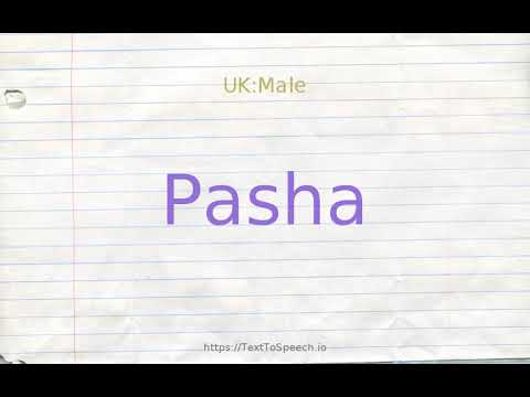 How to pronounce pasha