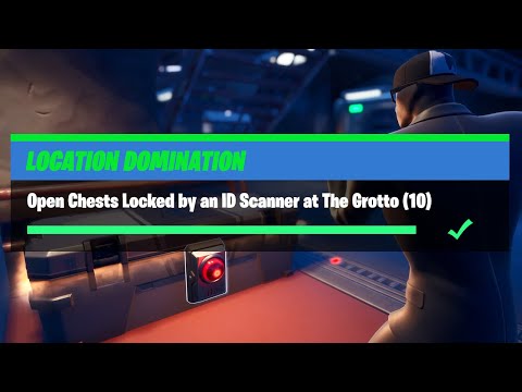 Open Chests Locked by an ID Scanner at The Grotto (10) - Fortnite Location Domination Challenges
