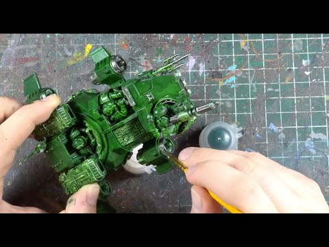 Warhammer 40K Darks Angels Vengeance Landspeeder Painting Time Lapse Video