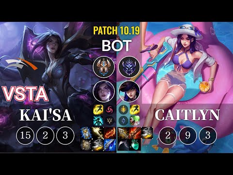HLE Vsta Kai'Sa vs Caitlyn Bot - KR Patch 10.19