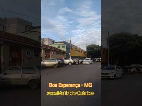 Avenida 15 de Outubro em Boa Esperança no Sul de Minas Gerais