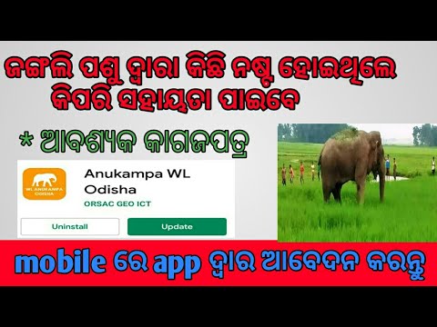 Anucampa app/ଫସଲ ନଷ୍ଟର ସହାୟତା/Corp damage compensation/elephant crop damage/crop damage by wildlife