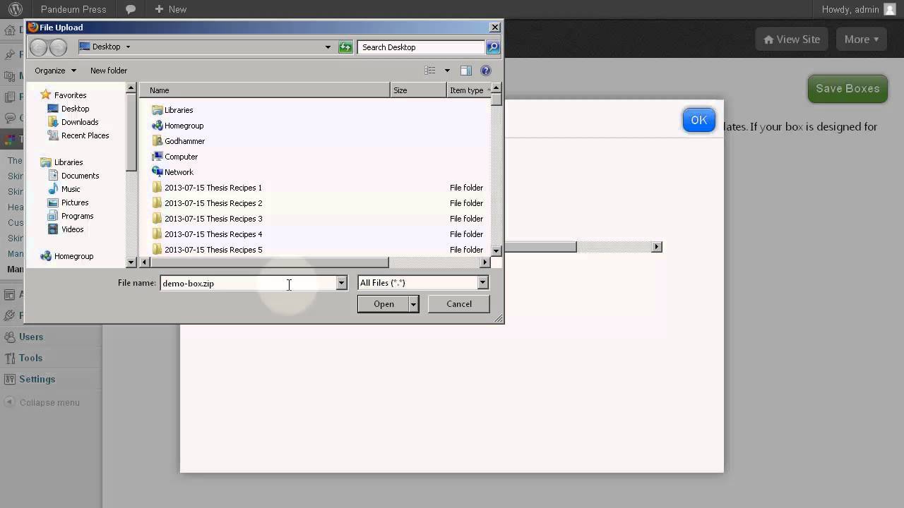 Thesis 2.1 | Upload and Activate a Box