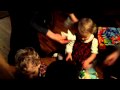 Annika And Max Opening Up Christmas Gifts Dec 24 2009