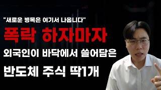 [국내주식] 폭락 하자마자 외국인이 바닥에서 쓸어담은 반도체 주식 딱1개!  [주식전망, 2026년주식전망, 6월주식전망, 대폭락, SK하이닉스, 삼성전자, LG이노텍, 삼성전기]