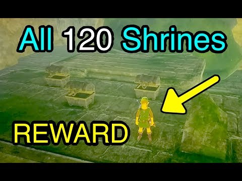 All 120 Shrines and Reward (Green Tunic Uniform) - Legend of Zelda: Breath of the Wild