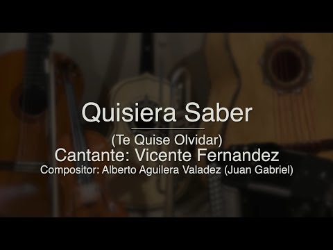 Quisiera Saber Te Quise Olvidar - Vicente Fernandez - Puro Mariachi Karaoke