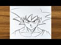 How To Draw Goku Step By Step Easy Drawing Ideas For Beginners Beginners Drawing