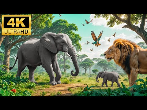 Wild Animals 4K - Discover Botswana Wild Nature - Scenic Wildlife Film With Stress Relief Music