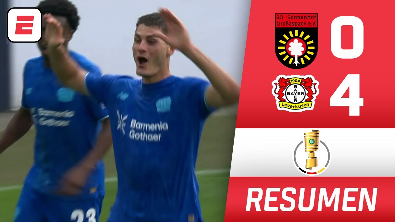 Bayer Leverkusen GOLEÓ 4-0 al Grossaspach y avanzó a la segunda ronda de la Copa Alemana | Resumen