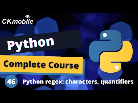 Python Complete Course 46 Python Regular Expression Regex Character Classes And Quantifier