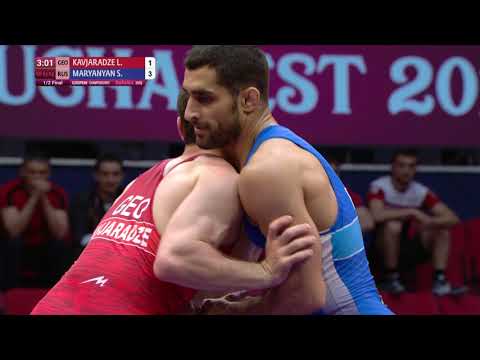 1/2 GR - 63 kg: L. KAVJARADZE (GEO) v. S. MARYANYAN (RUS)