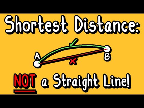 image-How do you find the shortest distance between two points on a sphere?