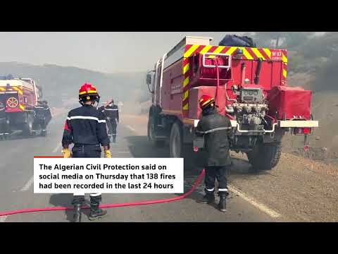 Video Thumbnail: Wildfire in Algeria sparks flames as crews respond