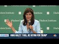Nikki Haley says shell vote for Trump - Video