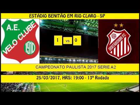 CAMPEONATO PAULISTA 2017 SERIE A2 VELO CLUBE 1 X 0...