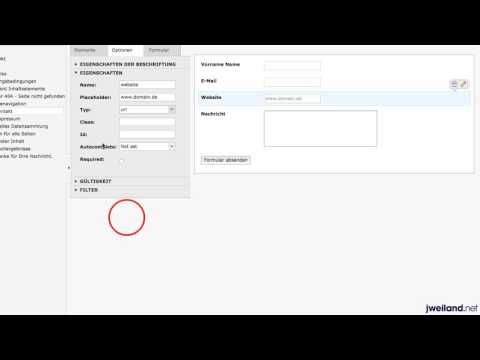 Musterprojekt TYPO3 Version 7 - Teil 11: Kontaktformular: Felder ändern, hinzufügen, löschen