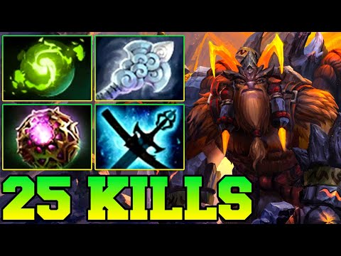 25 Kills Earthshaker Dota 2 Mid Lane Carry Pro Gameplay Item Build Guide 7.38 7.39