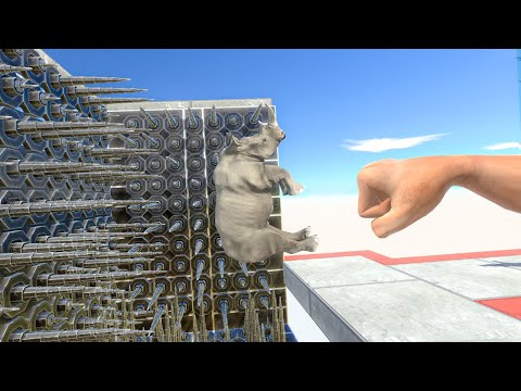 EPIC PUNCH in SPIKE TRAP- Animal Revolt Battle Simulator