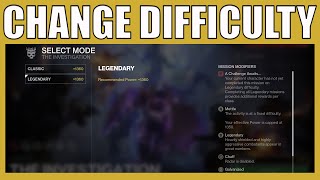 How To Change The Campaign Difficulty In Destiny 2 The Witch Queen