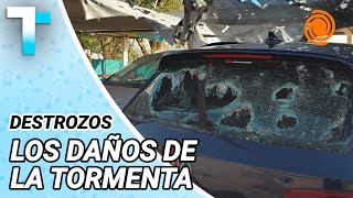 Damage at Cordoba Airport due to sudden hailstorm