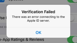 Verification Failed There Was an Error Connecting to the Apple ID Server | iPhone &amp; iPad