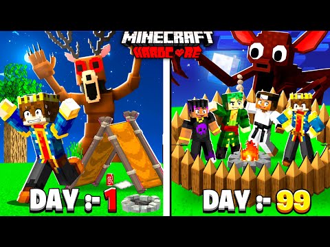 Surviving 99 Nights In The Forest In Minecraft 😱