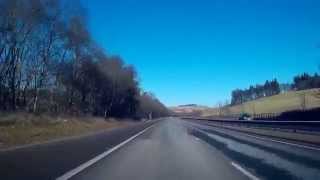 preview picture of video 'February Drive North M90 To Visit Bridge Of Earn Perthshire Scotland'