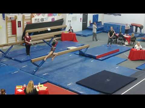 Hannah's level 6 beam routine l Red, White, and you 2019