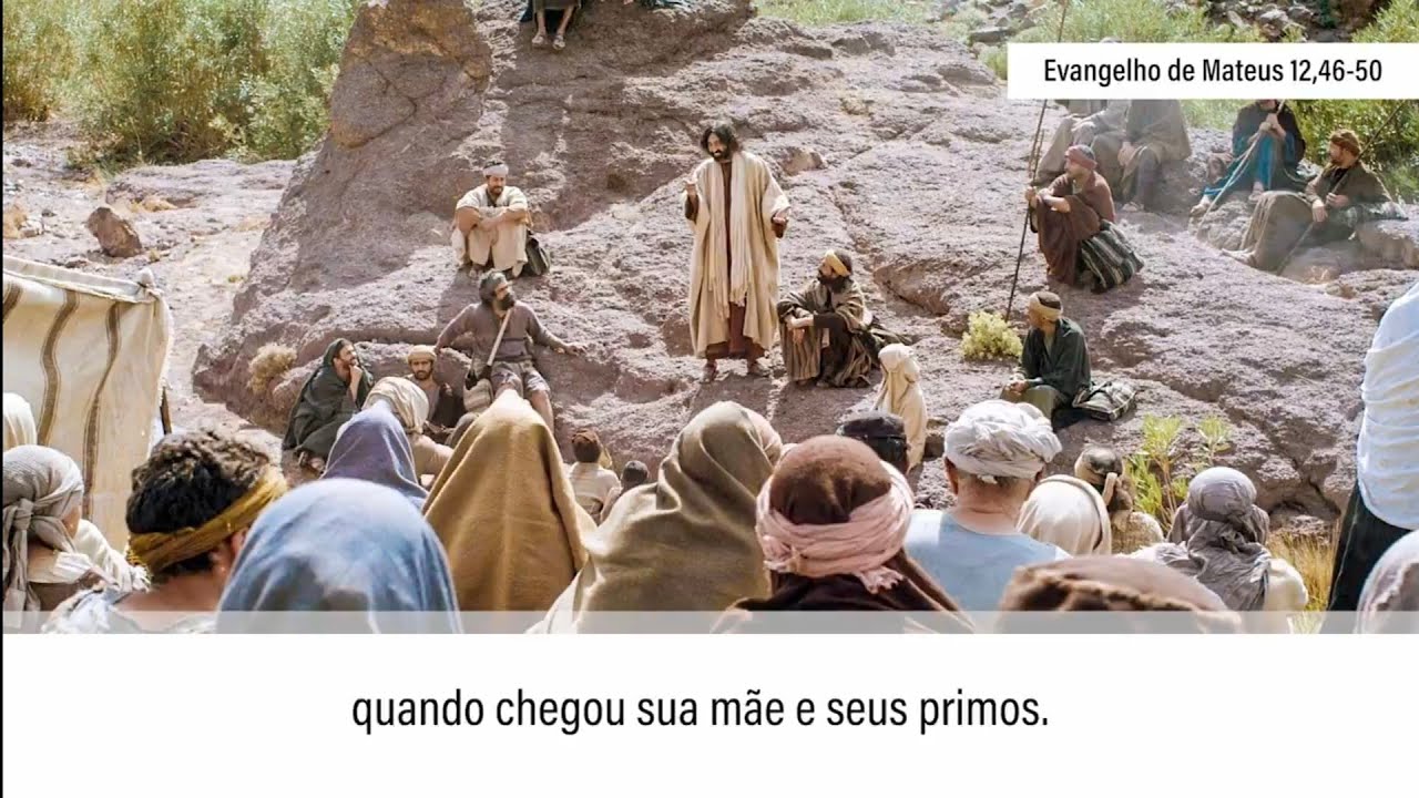 Jesus estava falando para as multidões quando chegou sua mãe e seus primos. #EvangelhodeHoje