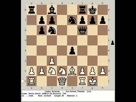 Lasker, Emanuel vs Von Scheve, Theodor | Berlin, 1890 #chess