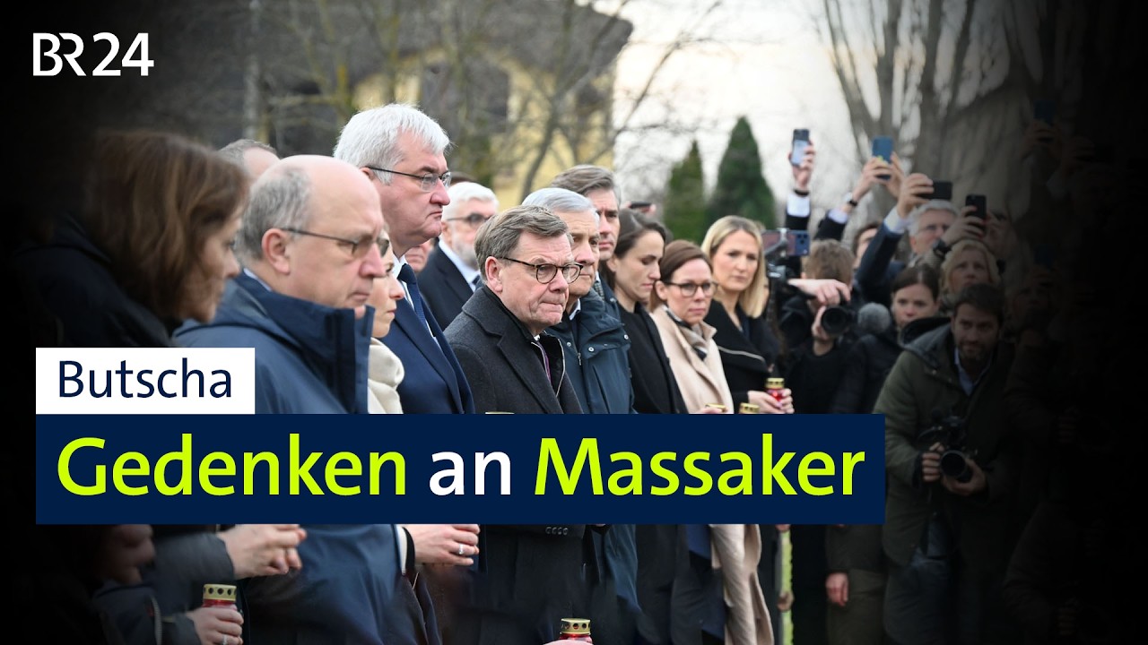 EU-Außenminister gedenken im ukrainischen Butscha des Massakers vor vier Jahren | BR24