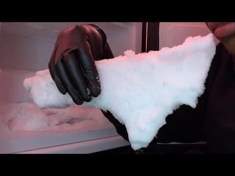 HUGE FREEZER FROST CHUNKS | ASMR ICE EATING