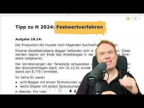 Festwertverfahren - Prüfungstipp für H2024 - Vorratsbewertung in Bilanzbuchhalter-Klausur