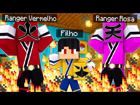 Minecraft: Who's Your Family? O FILHO DOS POWER RANGERS VIROU O RANGER DOURADO ‹‹ P3DRU ››