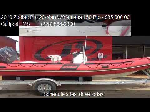 2010 Zodiac Pro 20-Man W/Yamaha 150 Pro Red for sale in Gulf