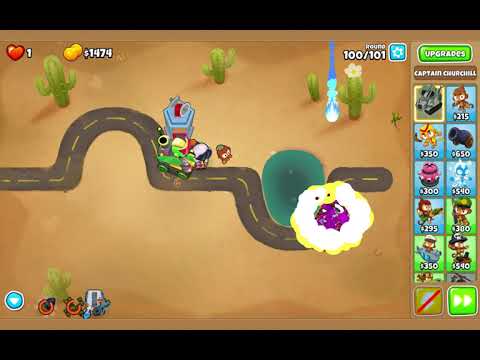 BTD6 apc Captain Churchill on End of the road r100 and proof