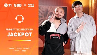 I like this soundâ€ïž - Jackpot ð°ð· I GRAND BEATBOX BATTLE 2021: WORLD LEAGUE I Pre-Battle Interview