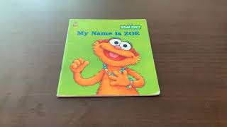 My Name is Zoe Book