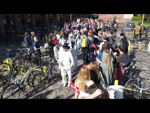 Første del af Sidste Skoledag på Solrød Gymnasium