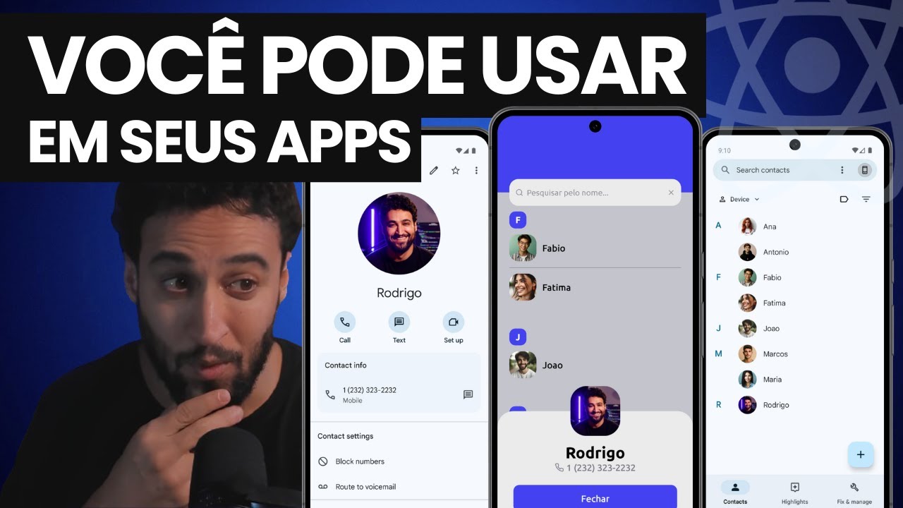 CRIANDO UM APP DO ZERO que acessa os contatos do dispositivo com React Native