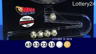 2018 10 19 Mega Millions Numbers and draw results